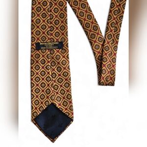 Brooks Brothers 3.78" Makers Silk Neck Tie Multicolor Abstract Print EUC